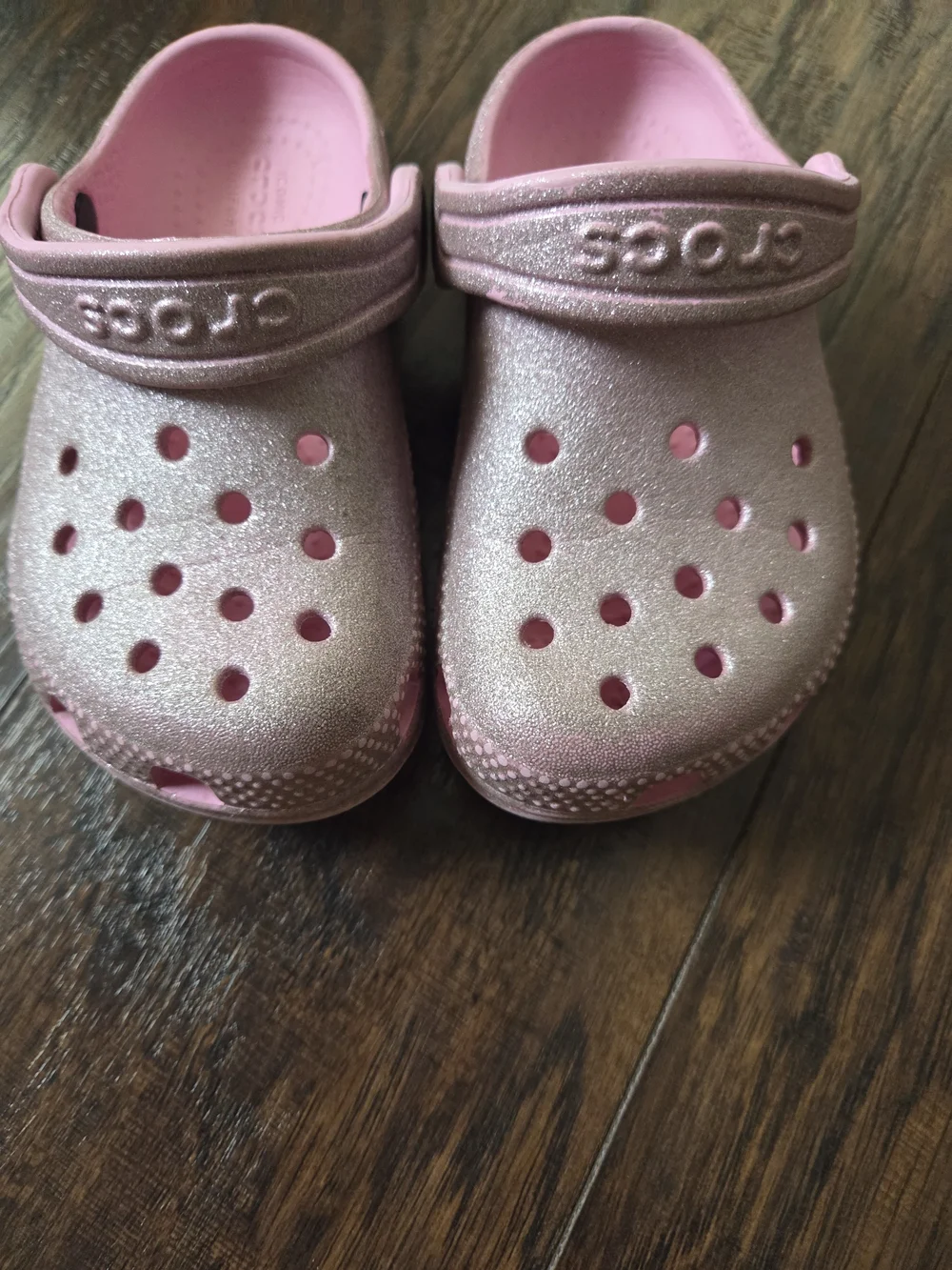Kids Pink Sparkly Clog - Lightweight Comfort